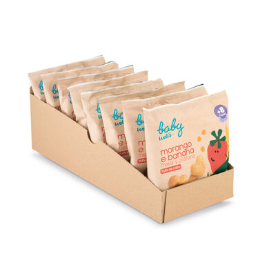 Baby Wells Sparpaket Jordgubbs- och Bananpuffar 8 x 20 g