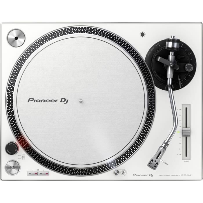 Turntable - PIONEER DJ - PLX-500-K - Analog Sound - 1 USB Output - White