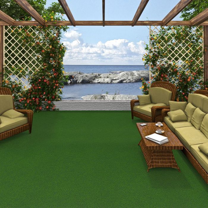 Tapete de grama artificial - Snapstyle - Kingston - 200x100 cm - Verde - Resistente a raios UV