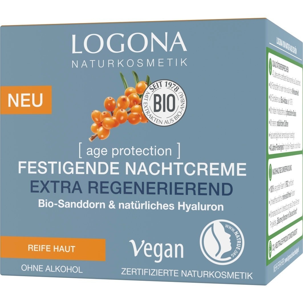 „Logona“ naktinis kremas nuo senėjimo, ypač regeneruojantis, 50 ml