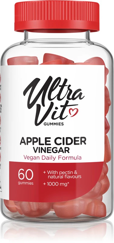VPLab UltraVit Gummies ābolu sidra etiķa uztura bagātinātājs mīkstās košļājamās kapsulas ar vitamīniem