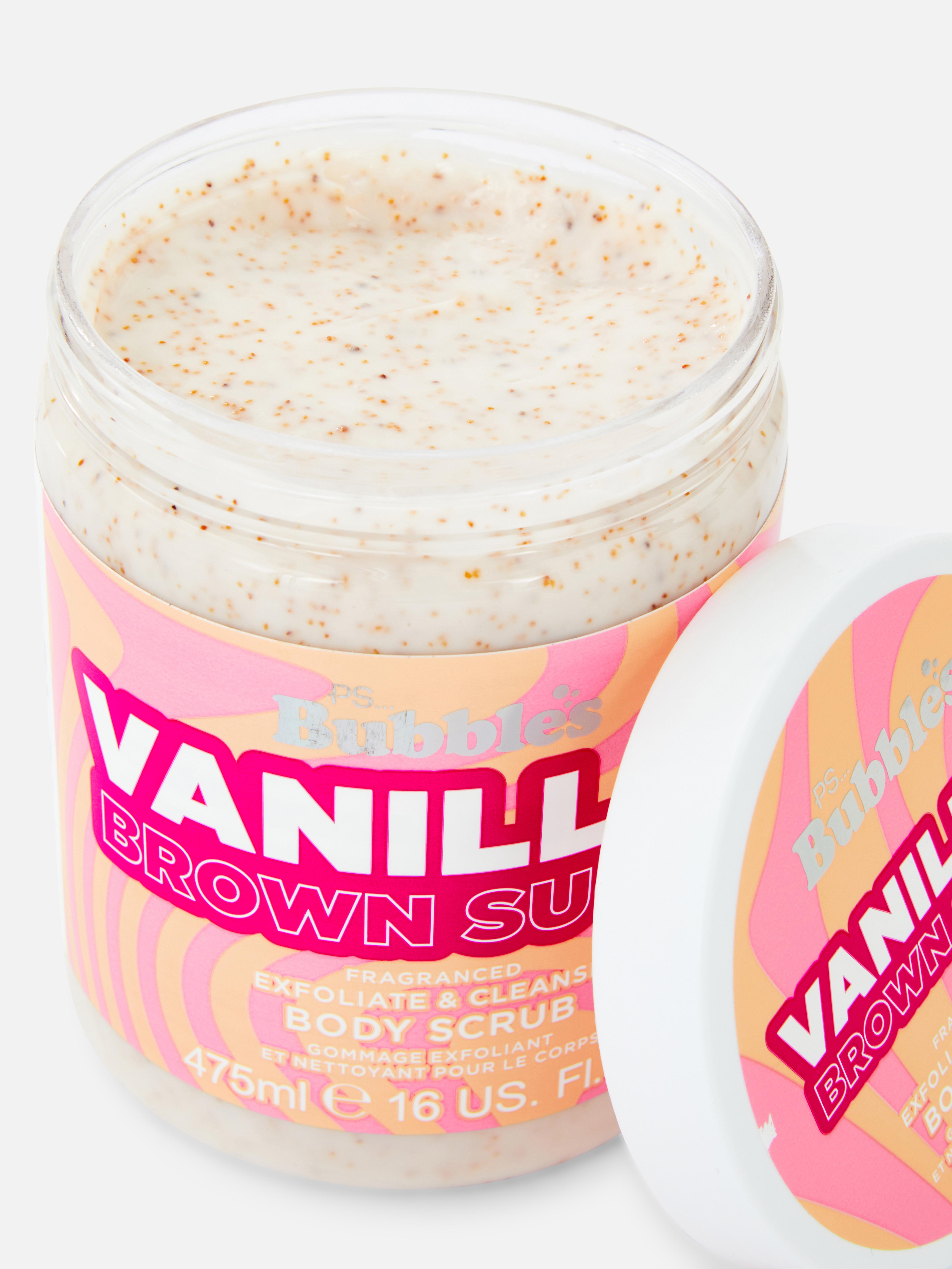 PS... Exfoliant corporal cu vanilie și zahăr brun Exfoliați-vă pielea cu exfoliantul nostru corporal parfumat.