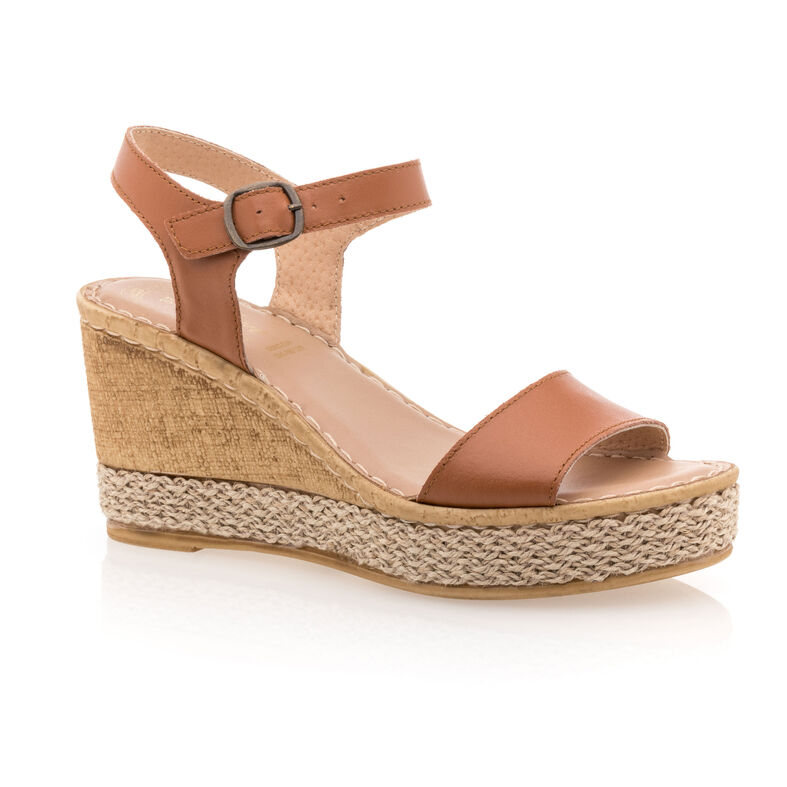 Braune Damensandalen / Zehenfreie Schuhe