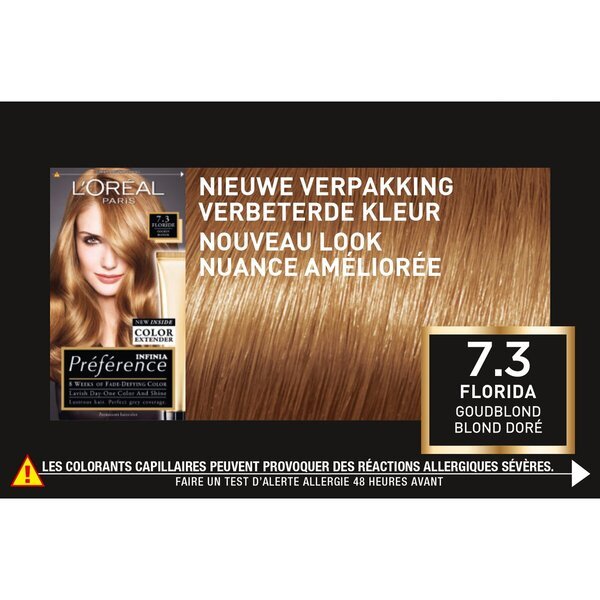 L'Oréal Paris Préférence 7.3 Golden Medium Blonde barva za lase<br>