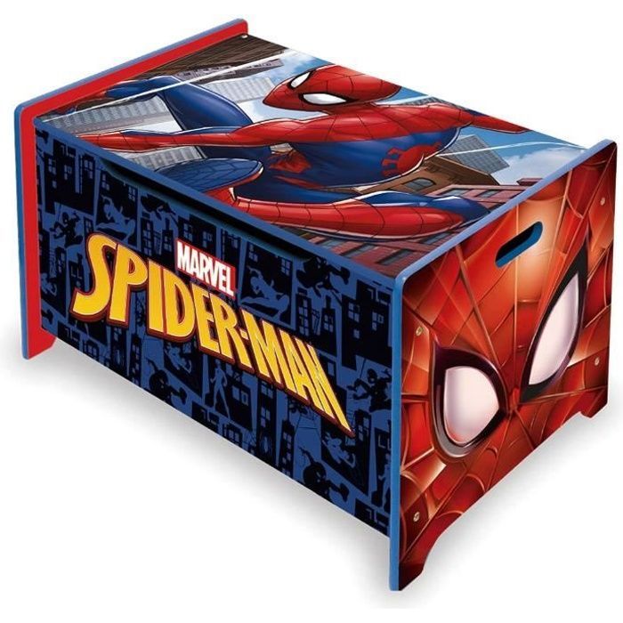 Wooden toy chest / Storage chest with brake / Spiderman bench