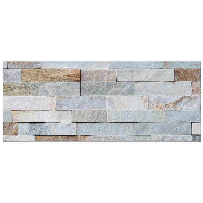 Panel antisalpicaduras adhesivo Panorama para cocina, ladrillo azul, 40x200 cm - Panel antisalpicaduras adhesivo para cocina - Protector de pared para cocina