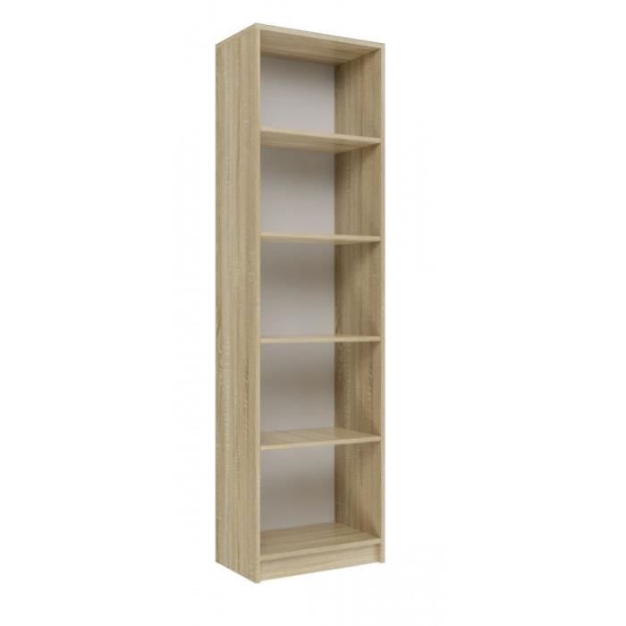 KAFFI - Librería de salón de estilo escandinavo - 50x30x181 cm - 5 estantes - Estantería