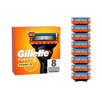 Gillette Fusion 5 Power -partahöylän vaihtoterät, 8 kpl
