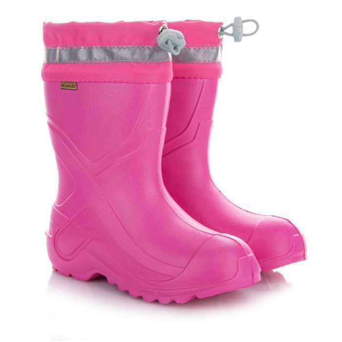 Botas de goma infantiles 3Kamido GoCamp - Material EVA, forro de fieltro, para niñas - Rosa