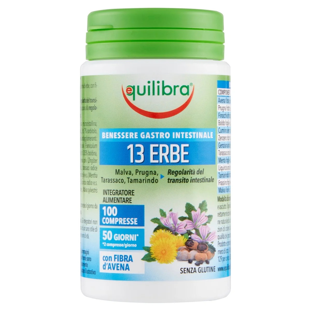 Equilibra Equilibra 13 kruiden met vezels 100 glutenvrije tabletten