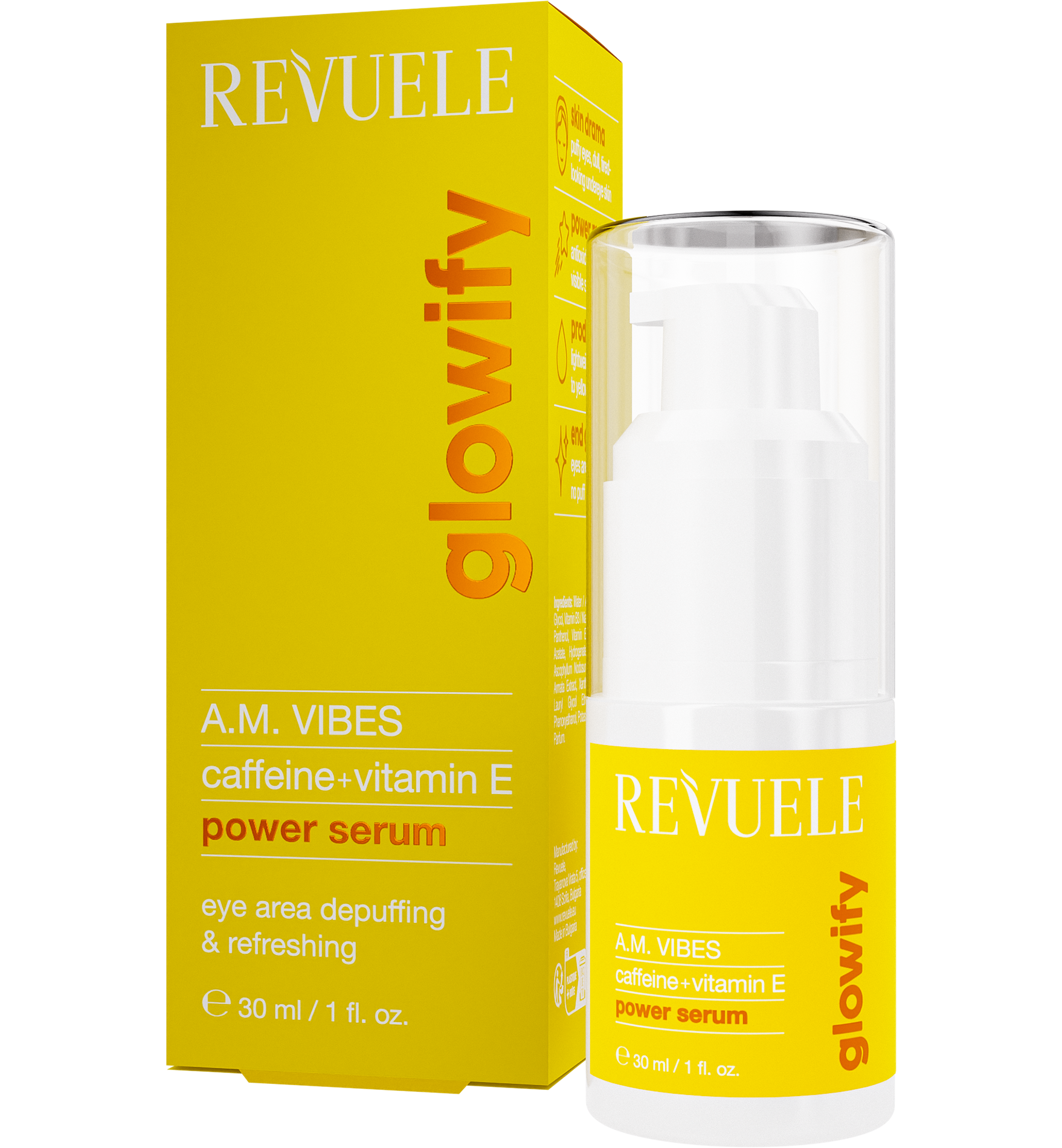 Glowify AM Vibes Power Serum Кофеин Витамин Е Серуми