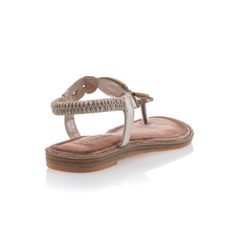 Braune Zehentrenner-Sandalen für Damen