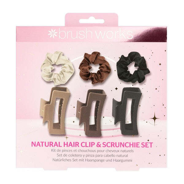 Brushworks Natural -hiuspinni ja -donitsisetti