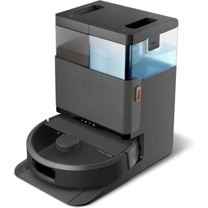 iRobot Roomba Plus 505 Black - Multifunctional Base - Warm Air Wash and Dry Mop Pads - PrecisionVision AI