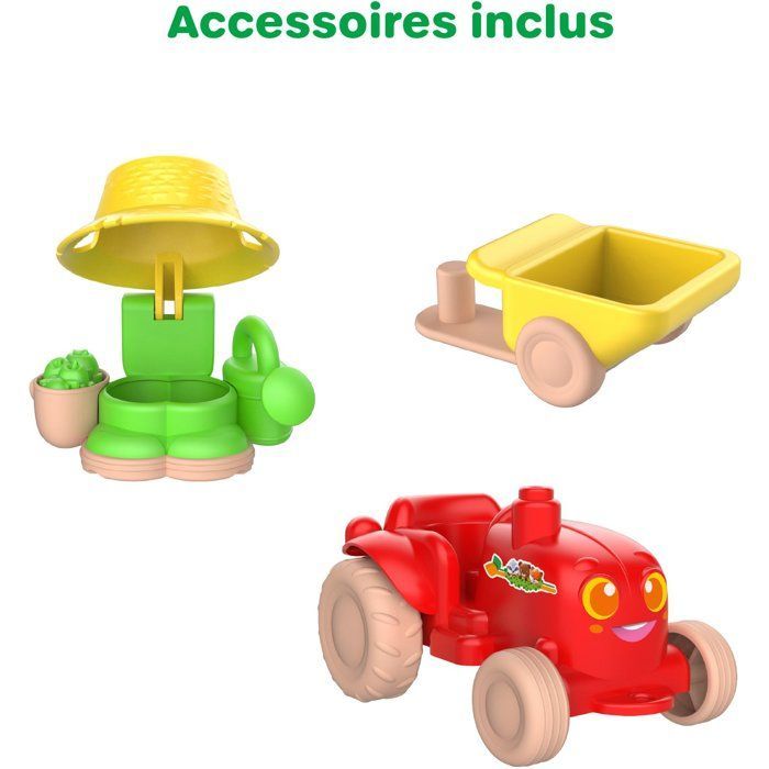 Set di accessori - SOPHIE LA GIRAFFA - Giardiniera - Trattore - Carriola - Completo