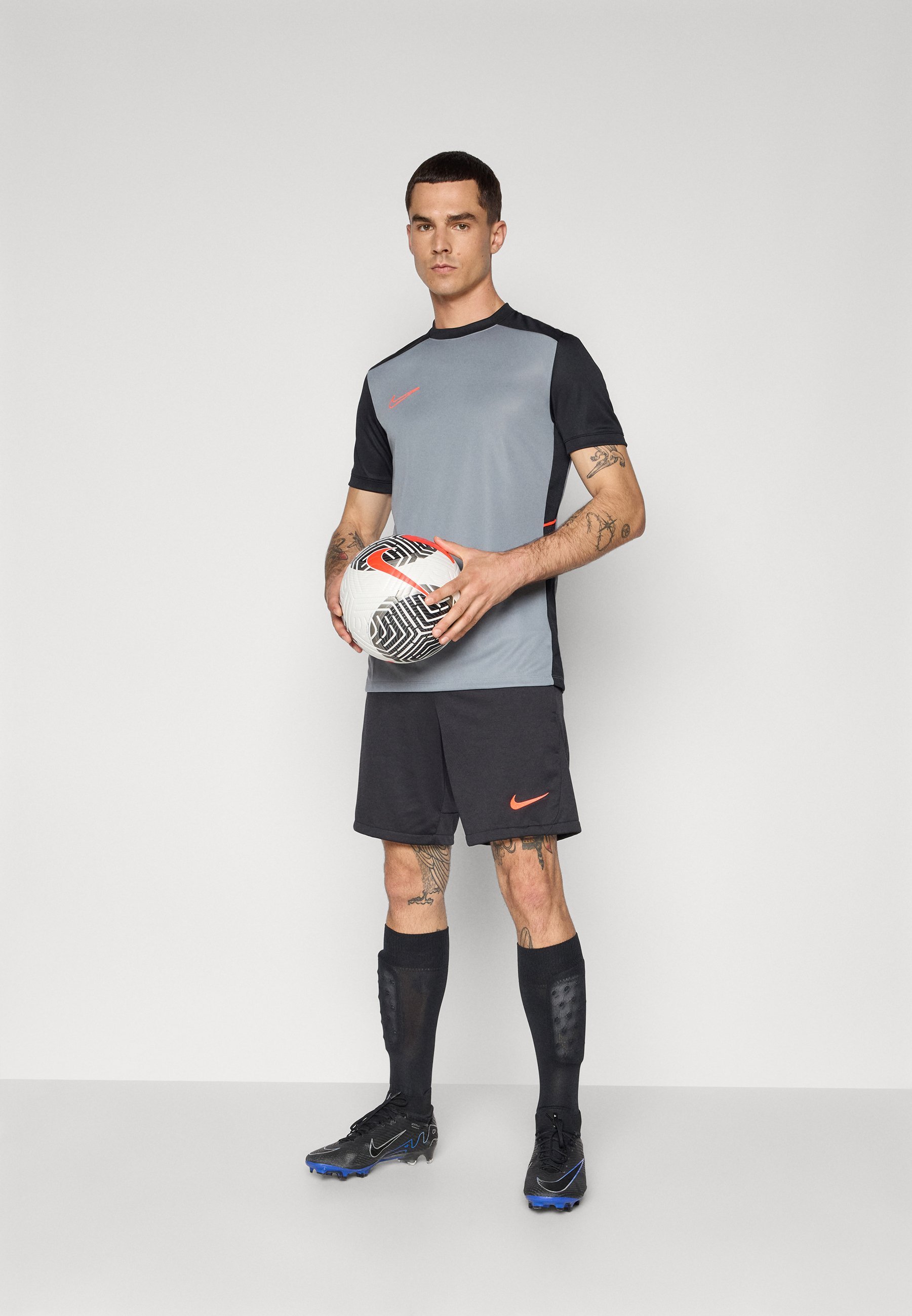 Nike Performance ACADEMY TOP - Sport T-shirt - koelgrijs/zwart/felrood