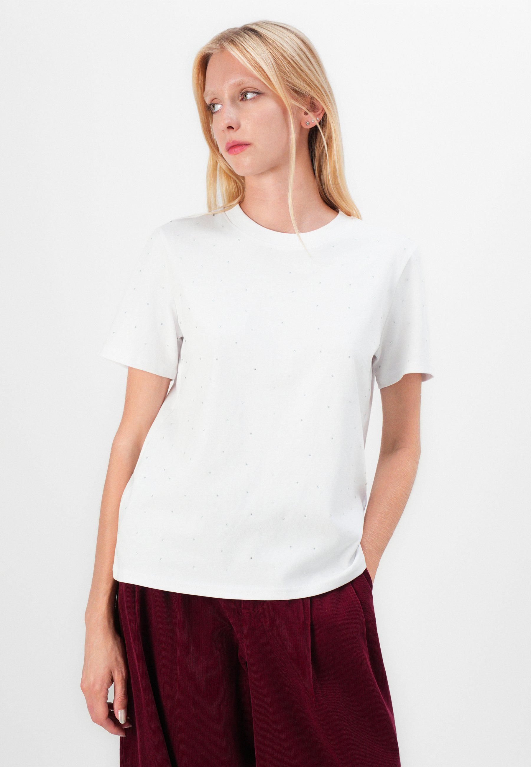 UNIQUEMENT SUR LSVEA NESSA LARGE - Pantalon - cabernet