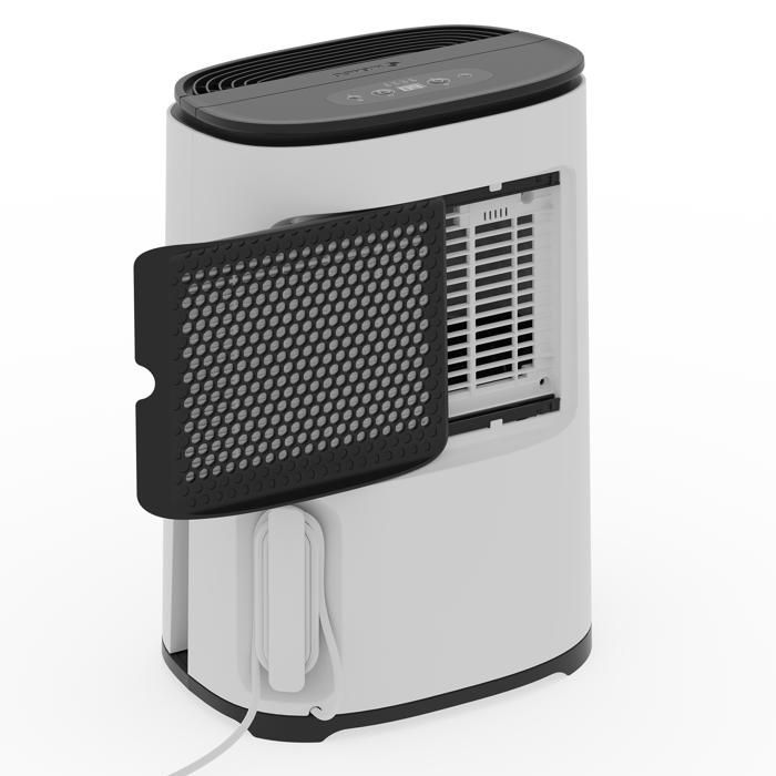 Deumidificatore MeacoDry Arete® One da 12 litri, filtro HEPA, silenzioso, efficiente, controllo dell'umidità, basso consumo energetico, modalità notturna comfort.