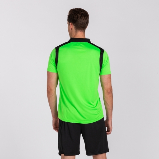 Polo Manga Corta Joma Championship V Green Fluor Negro
