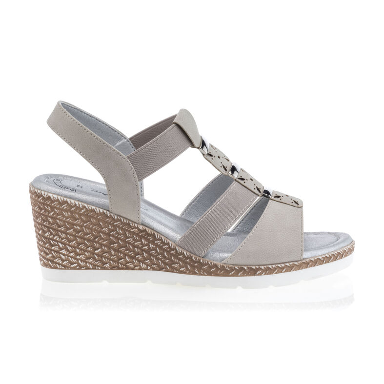 Beige sandaler / sko med åpen tå til dame
