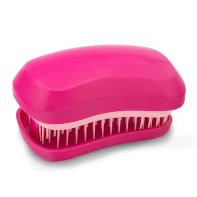 Beauty List Mini reisehårbørste rosa med deksel 1 enhet 1 enhet
