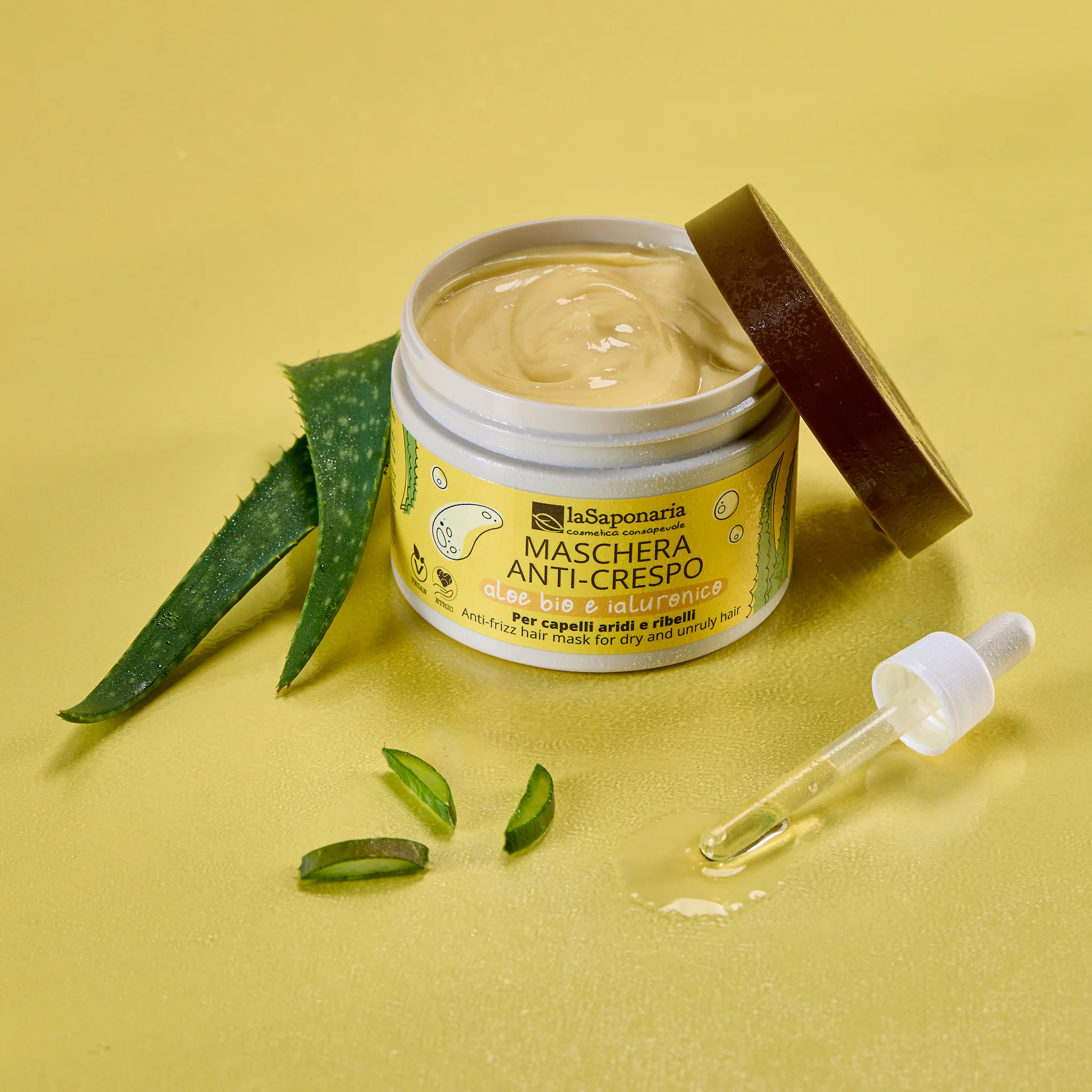 Capelli e Cute Maschera anti-crespo - Aloe Bio e Ialuronico - Maschera Disciplinante/Anticrespo Capelli