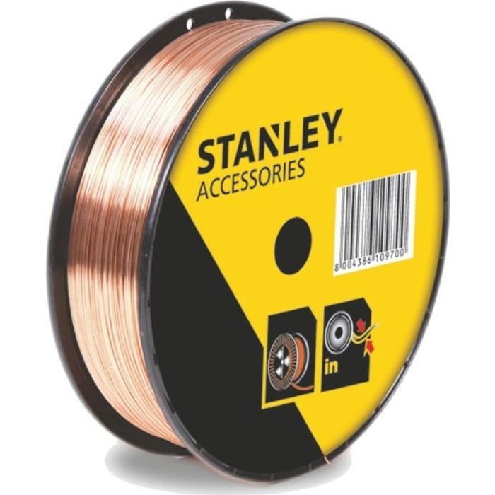 Bobina de alambre de acero STANLEY 460628 para soldadura MIG/MAG sin gas - Ø 0,9 mm - 0,9 kg