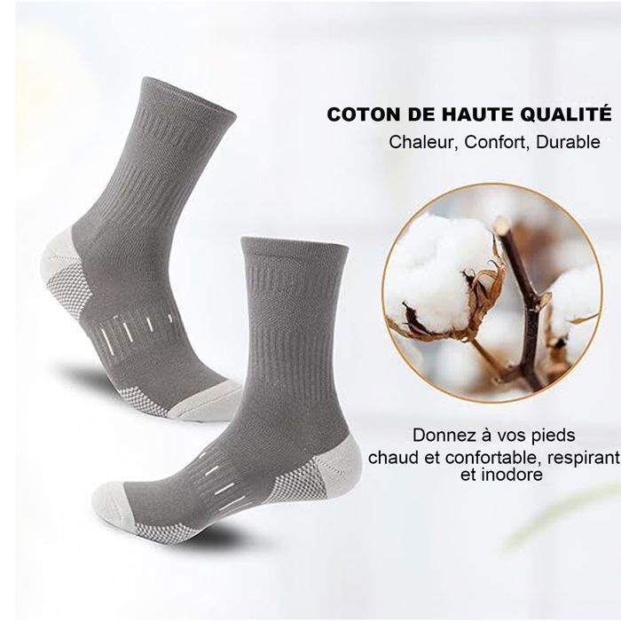 Men's Socks Sizes 43-46 and 39-42, Men's Winter Sport Socks, Men's Knee-High Socks, 6 Pairs
