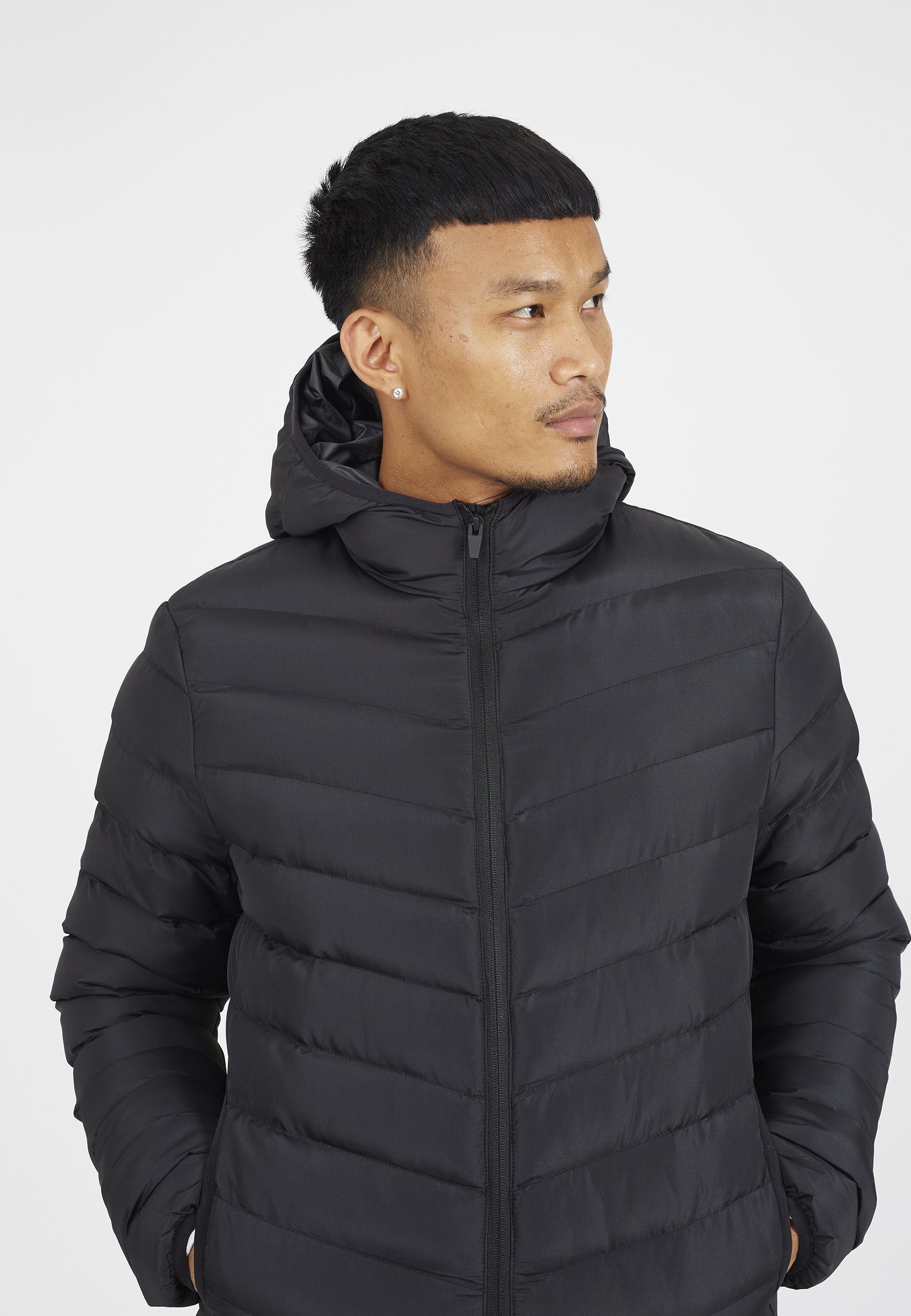 Brave Soul GRANTPLAIN TRANSITIONAL JACKET SLIM FIT - Winterjas - zwart
