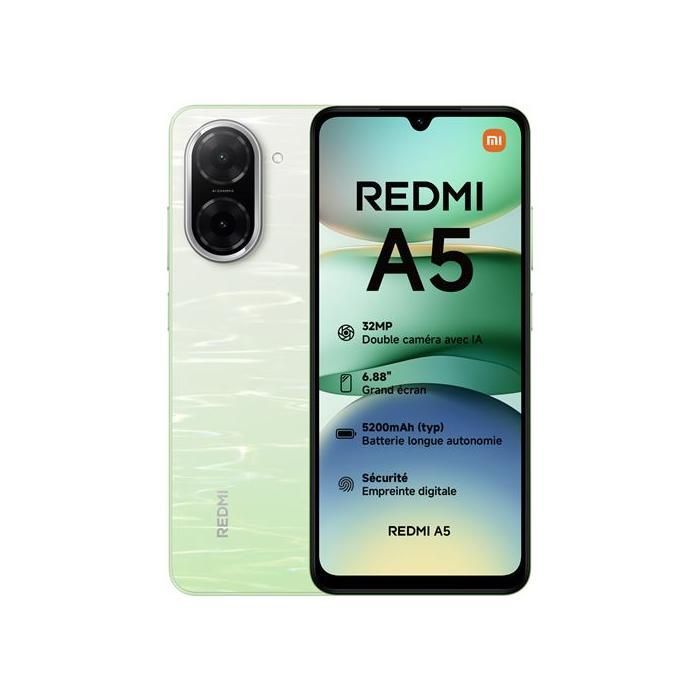 Smartphone - XIAOMI - Redmi A5 - 4 GB de RAM - 128 GB de ROM - Pantalla LCD de 6,88