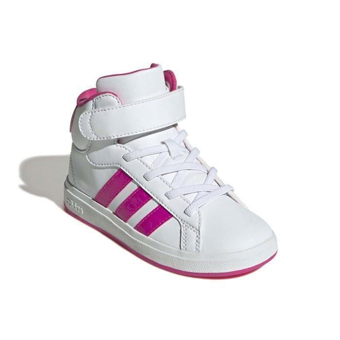 Scarpe Adidas Grand Court Mid K da ragazzo, bianche JR0806