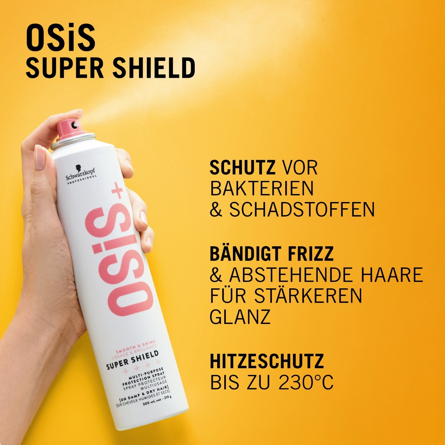 Schwarzkopf Professional OSiS+ Smooth & Shine Super Shield plaukų lakas, 300 ml