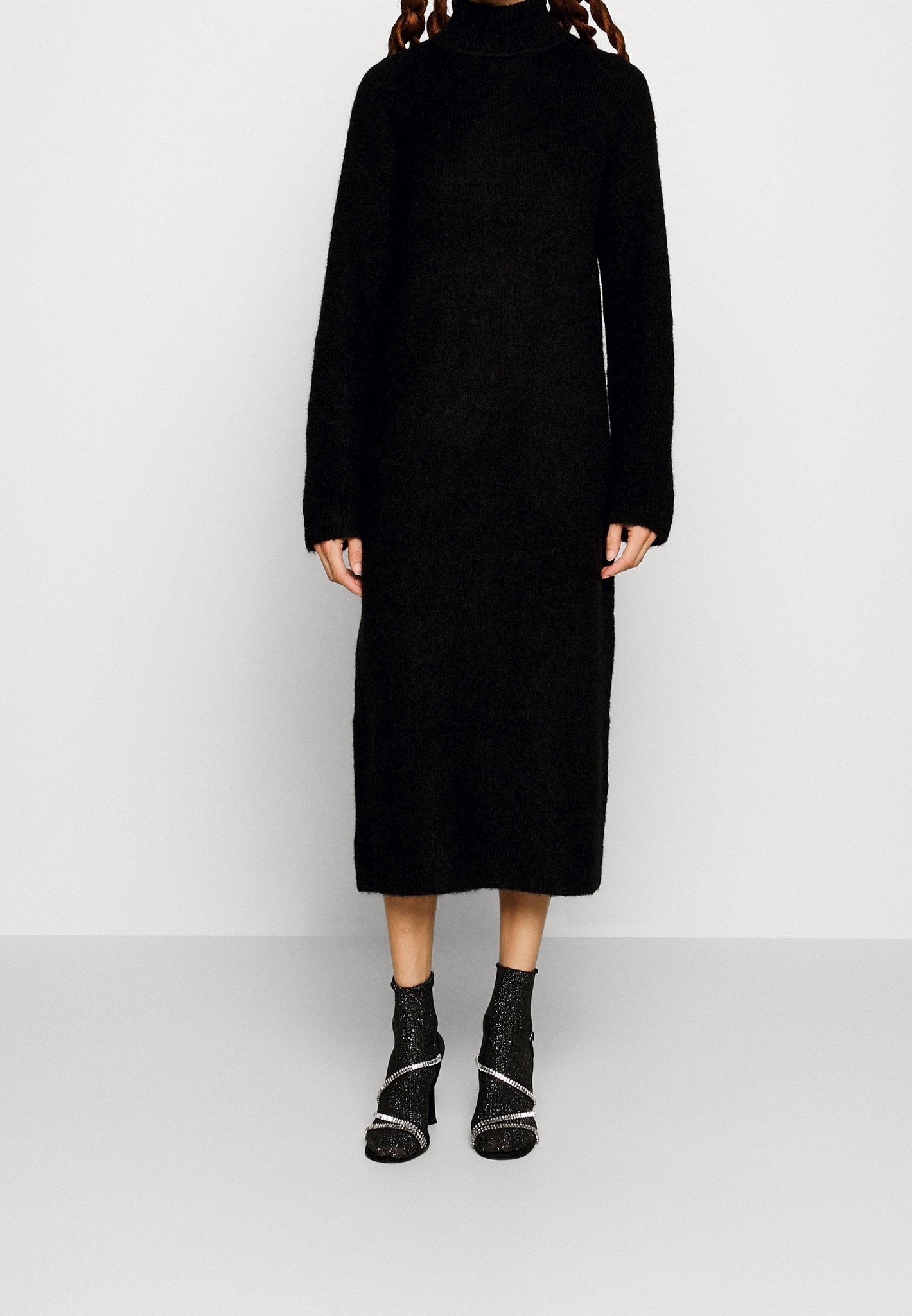 Robe pull Selected Femme Tall - noire