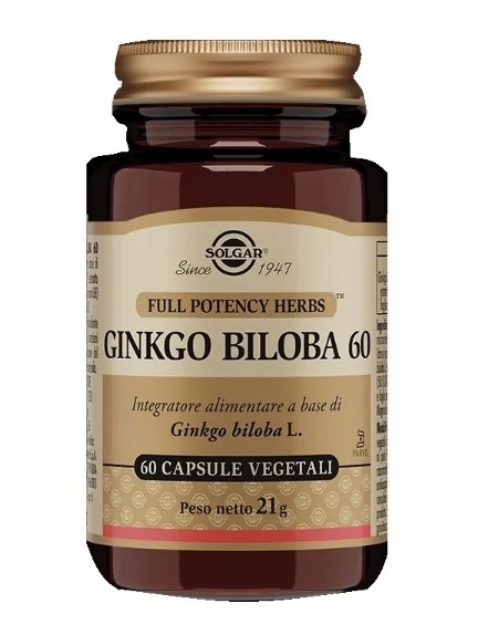 SOLGAR Ginkgo Biloba 60 plantaardige capsules Cognitieve functie