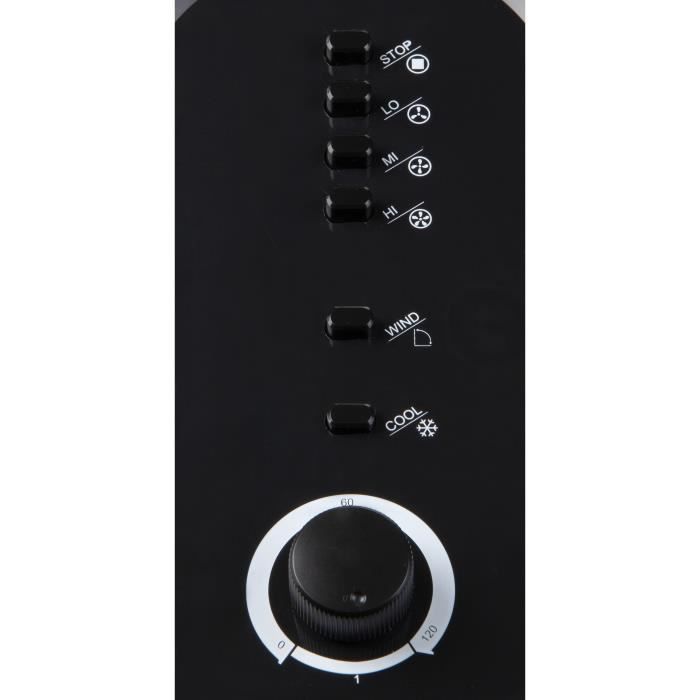 Enfriador de aire DOMO de 67 cm y 70 W, color blanco y negro.