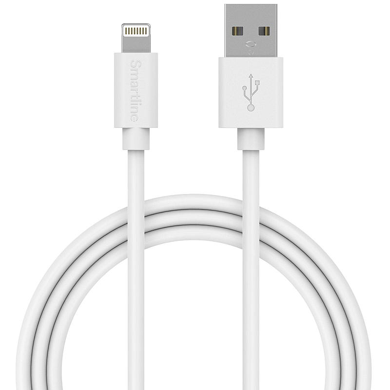 Cable de carga Smartline Lightning MFI de 1 m, blanco