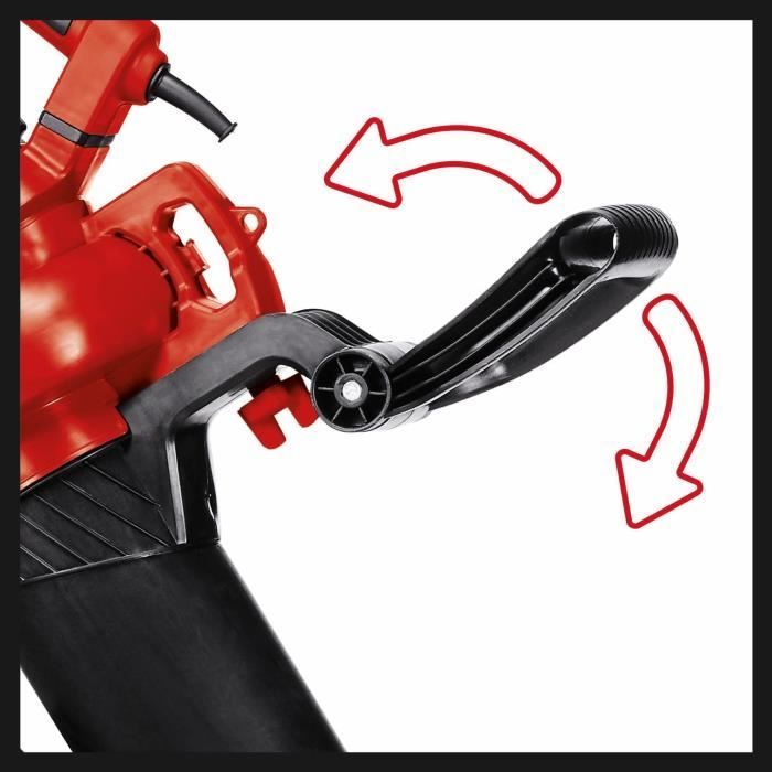 Soplador aspirador de hojas Einhell GC-EL 3000 E (3000 W, bolsa recolectora de 45 L, correa de alcance ajustable)