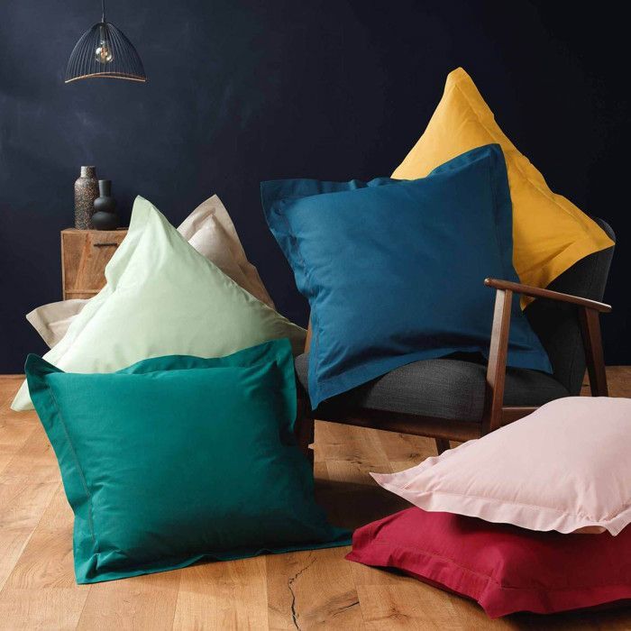 Taie d'oreiller rectangle 50x70 cm - 100% coton - Sable