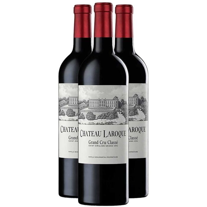 Château Laroque Saint-Emilion Grand Cru 2017 - Vin Rouge de Bordeaux (3x75cl)