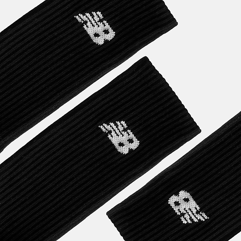 Camiseta regata unissex para uso diário, 3 pares - PRETA