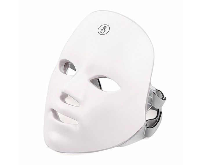 Mascarilla LED de 7 colores para el cuidado de la piel, mascarilla de fototerapia blanca