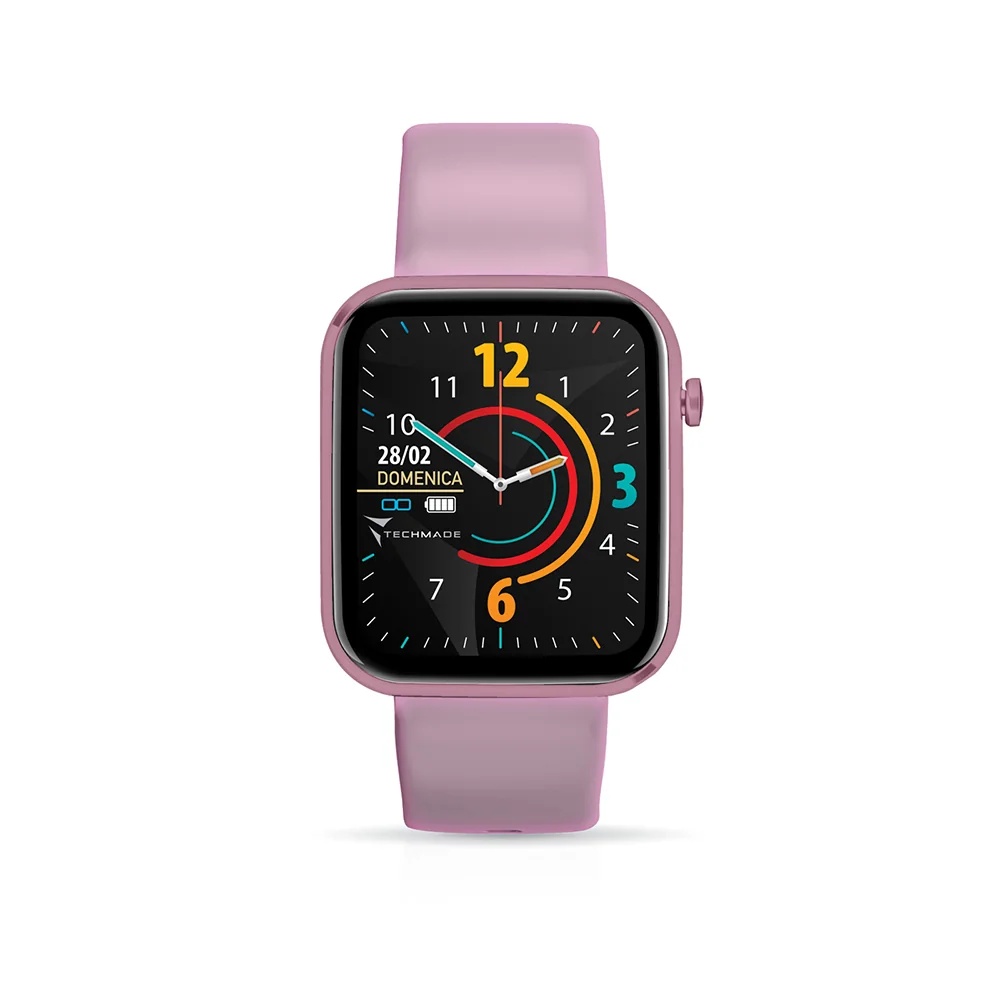 Montre connectée Techmade Hava rose que vous pouvez toujours emporter avec vous