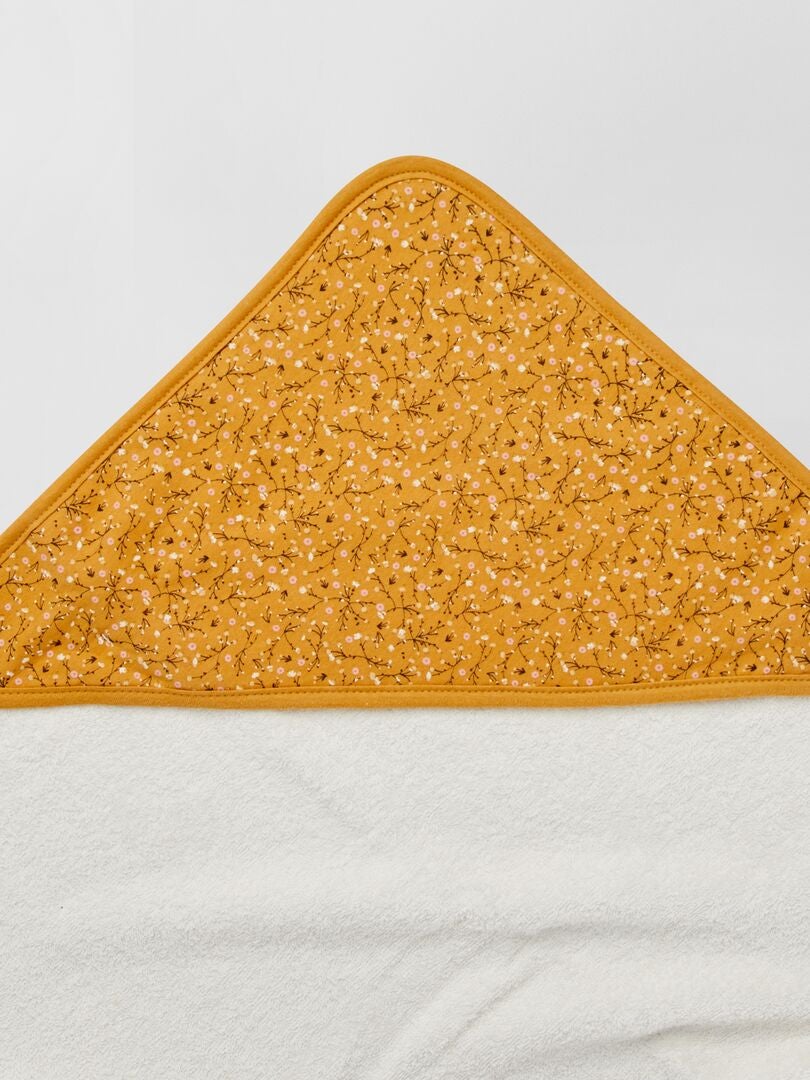 Conjunto de roupão e luvas de banho - AMARELO