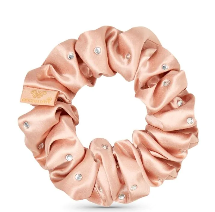 Crystallove Gumka do włosów z Jedwabiu z Kryształkami Rose Gold