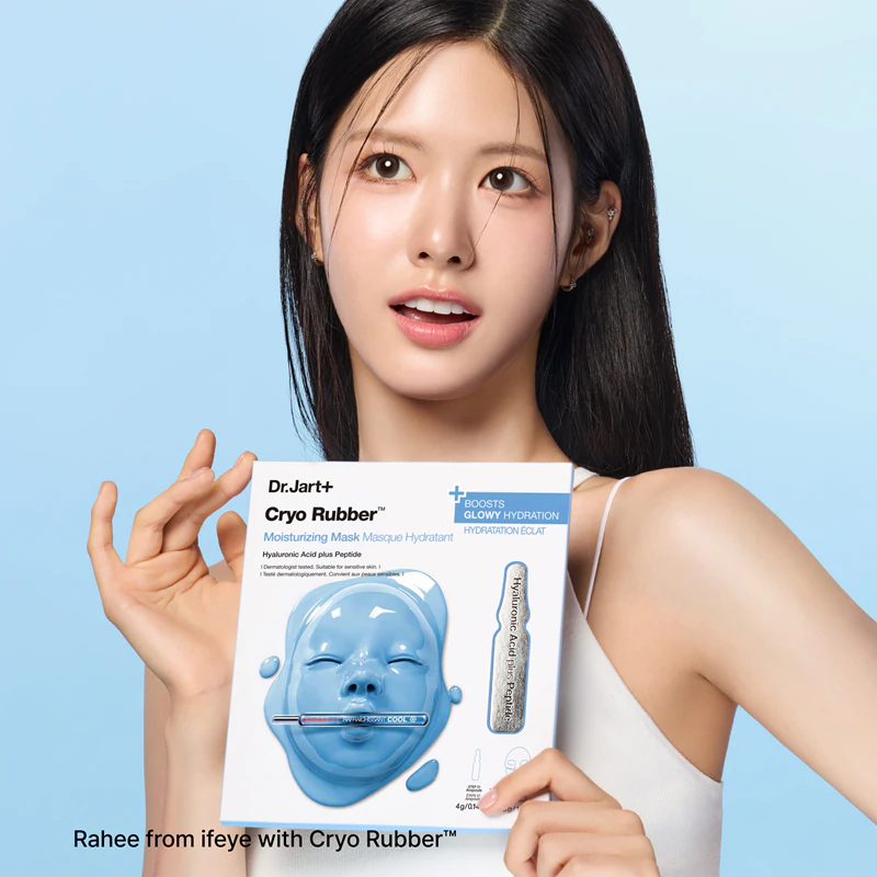 máscara hidratante Dr. Jart+ Cryo Rubber™ é uma máscara de hidrogel intensamente hidratante.