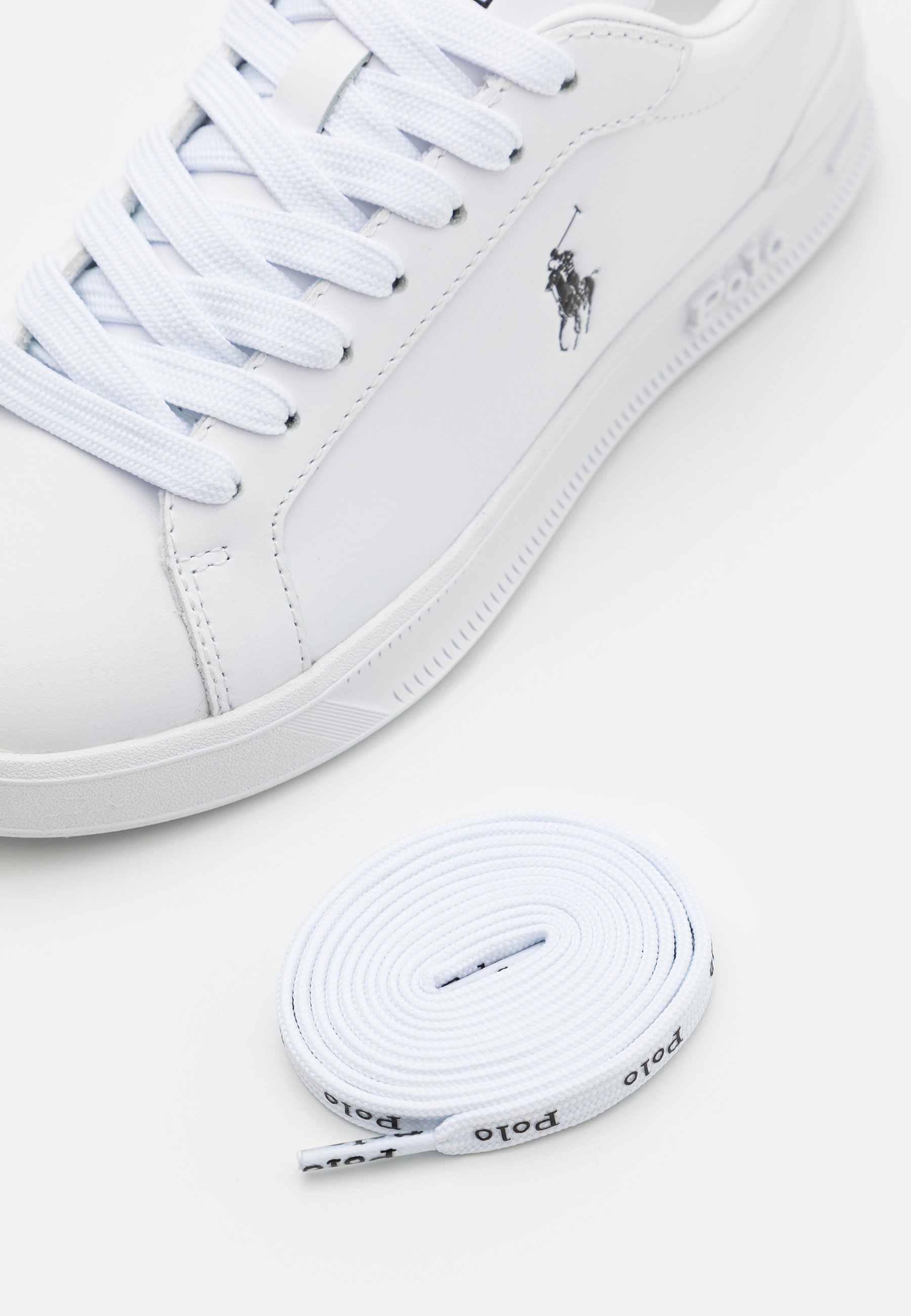Polo Ralph Lauren HERITAGE COURT II LEATHER TRAINER UNISEX - Sneakers - bianco/nero