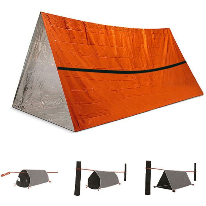 Emergency first aid thermal blanket, silver foil, waterproof, sleeping bag, survival gear, camping