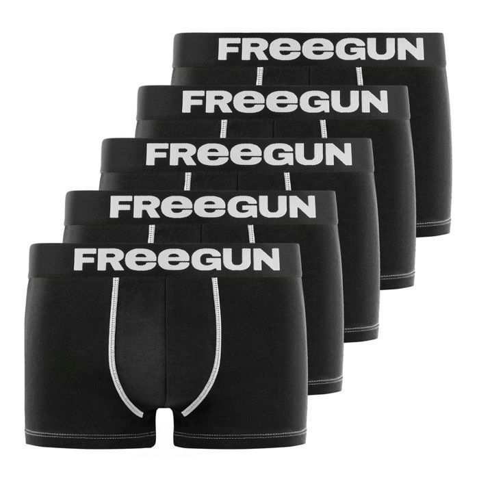 Boxer da ragazzo Freegun - Neri (confezione da 5)