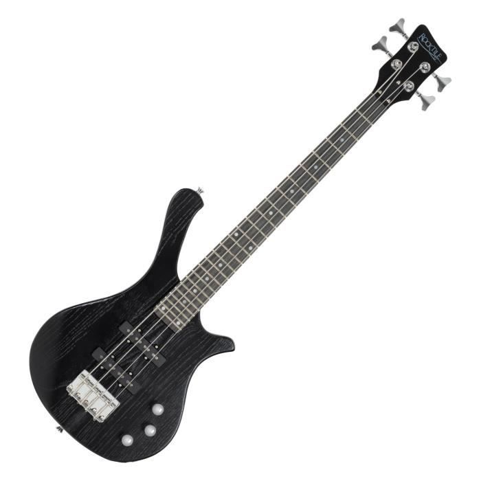 Rocktile TB-4 MBK Traveler electric bass guitar, Matte Black