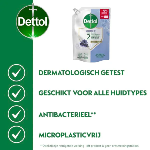Dettol Relaxing Levendula Antibakteriális Mosdógél Utántöltő<br>500ml